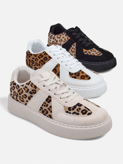 Royalfashion Dámské sportovní tenisky s leopardím vzorem Big Cat