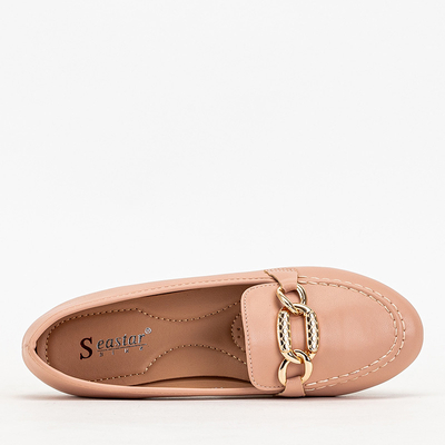Růžové dámské mokasíny z ekokůže Zolli- Shoes