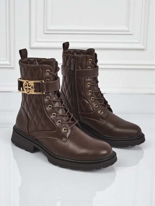 Жіночі стьобані ботильйони з екологічної шкіри Sable Rose