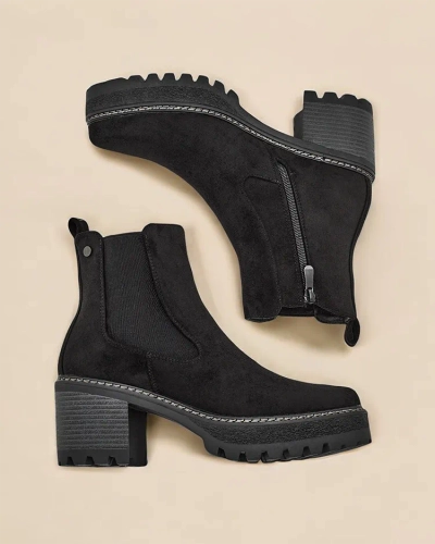 Dámské kotníkové boty Royalfashion Eco-suede na podpatku Segori
