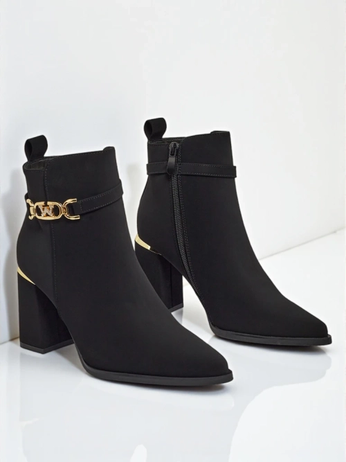 Жіночі ботильйони еко замшеві на підборах Ostirena