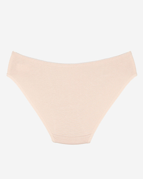 Бежеві жіночі трусики з мереживом