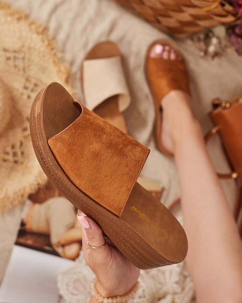 Жіночі шльопанці Royalfashion Saffil на низьких підборах