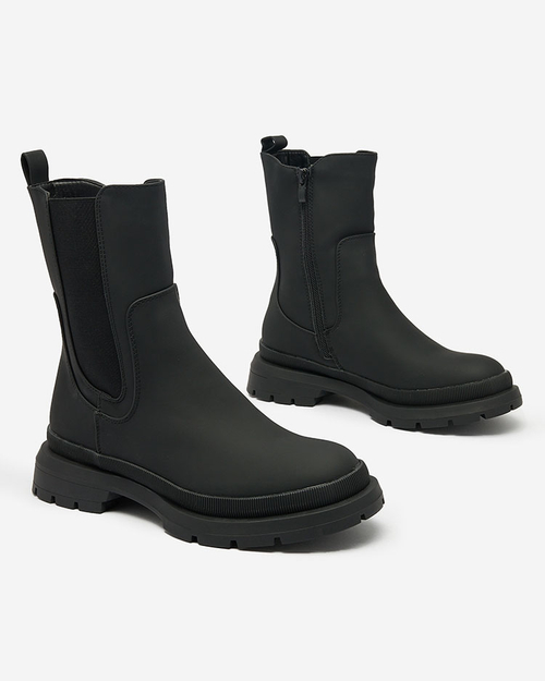 Жіночі черевики Royalfashion Чорні матові Ivajella