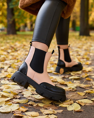 Royalfashion Růžové dámské kozačky Userrus