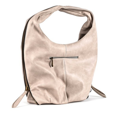 Šedá velká taška přes rameno s ekologickou kůží - Kabelky 1