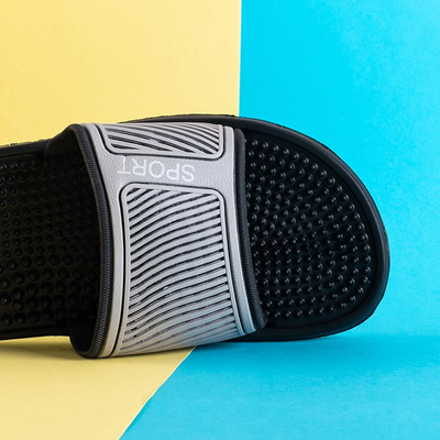 Сірі чоловічі гумові шльопанці Liw