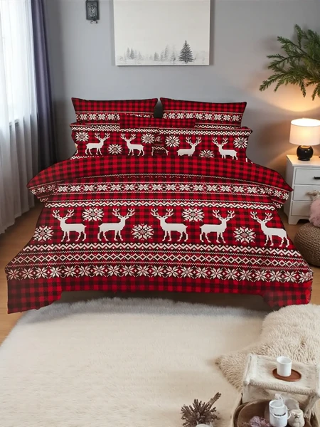 Royalfashion Vánoční ložní prádlo 160x200 sada 3-DÍLNÁ