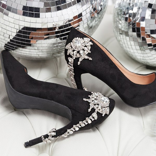 Чорні шпильки з орнаментом Габріель - Взуття 1