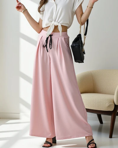 Royalfashion Široké dámské kalhoty