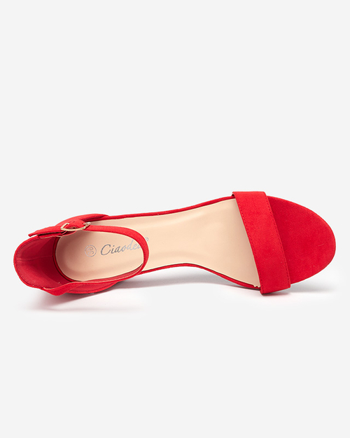 Червоні жіночі босоніжки на підборах Elita - Взуття