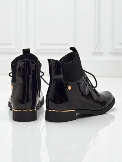 Luca Gloss Black Boots z Eko Kůže