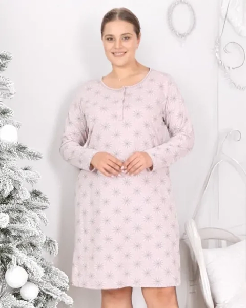 Dámská noční košile Royalfashion s potiskem velikost PLUS
