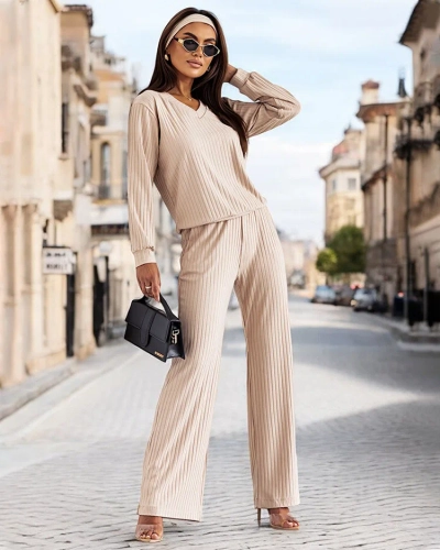 Royalfashion Dámská bavlněná souprava s žebrováním