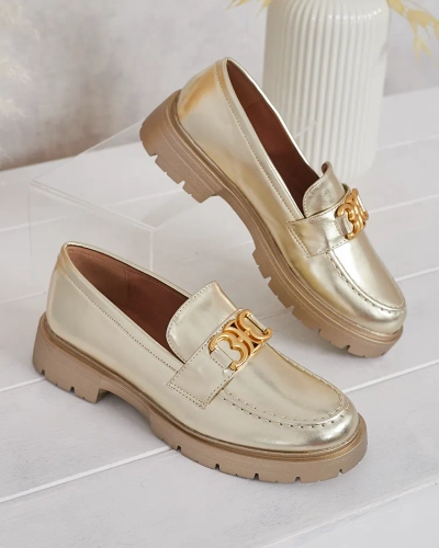 Zlaté Mokasíny Chloé Elegantní Dámský Styl