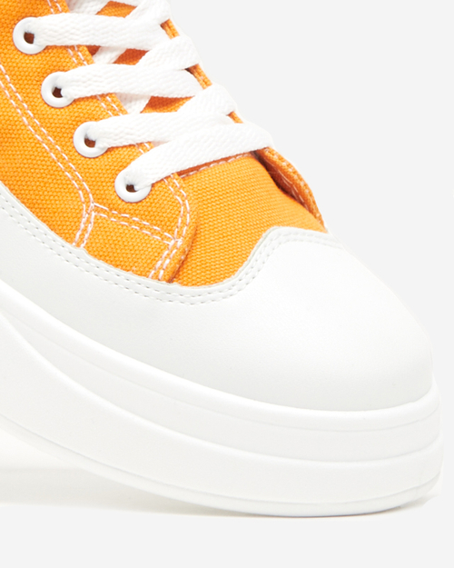 Жіночі високі кеди гірчичного кольору Shistar