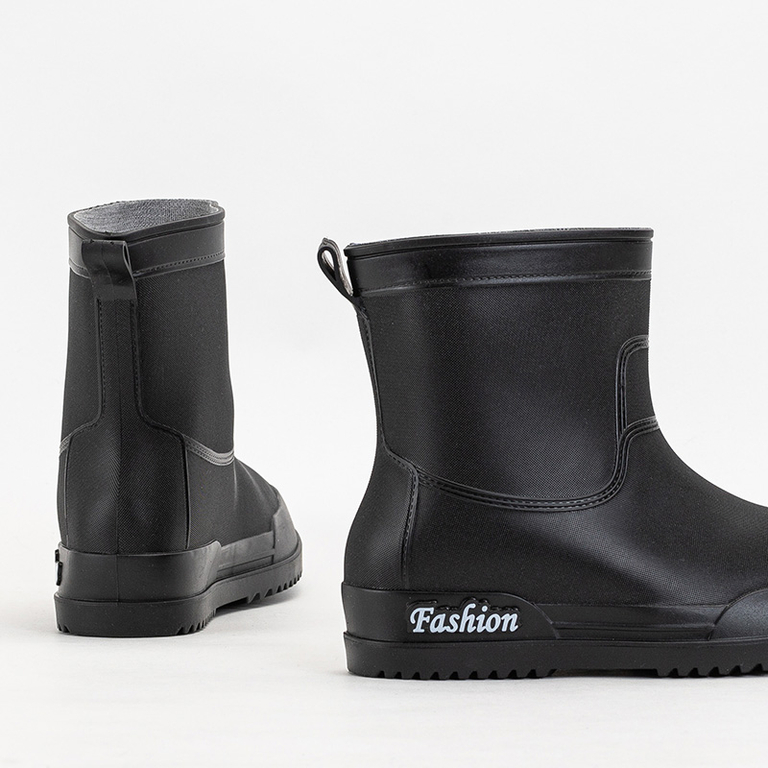 Matné černé dámské holínky do deště Aqapi - Obuv