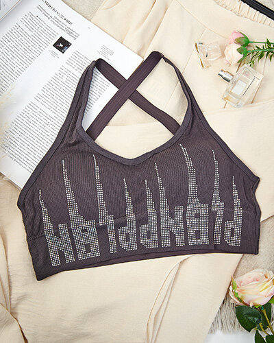 Жіночий спортивний бюстгальтер Royalfashion з цирконами