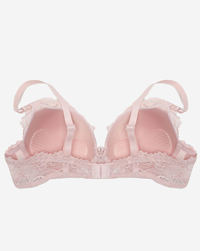 Dámská podprsenka s krajkou v růžové barvě - Spodní prádlo