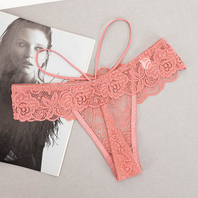 Coral dámská krajková tanga s ramínky - Spodní prádlo