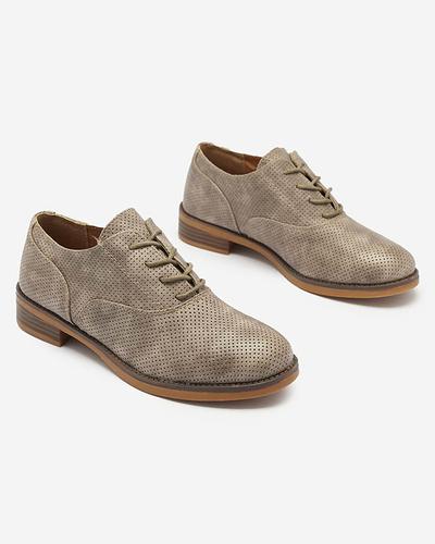 OUTLET Royalfashion Жіночі ажурні напівчеревики хакі Azedvi