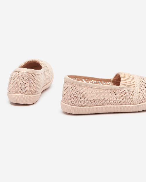 Бежеві сліпони для дівчинки Bei