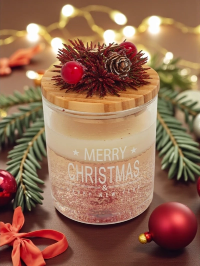 Vánoční vonná svíčka Merry Christmas Happy New Year
