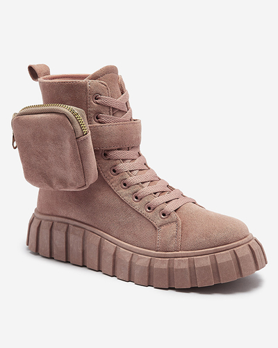 Жіночі черевики з сумкою рожевого кольору Sauups- Footwear