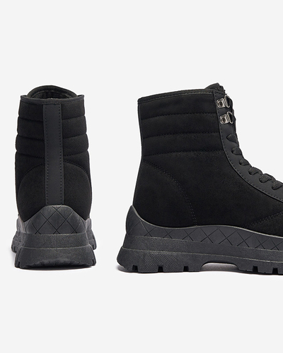 Жіночі утеплені черевики-трапери чорного кольору Wosser- Footwear