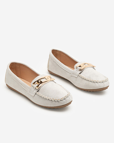 Екозамшеві сірі мокасини Viatu