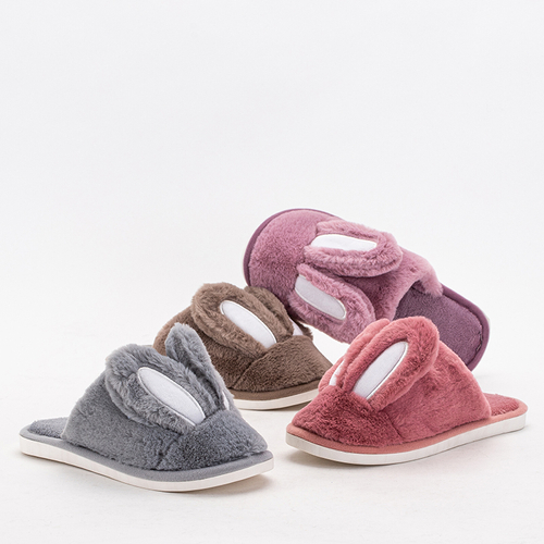 Коричневі жіночі капці з вушками Crolisia