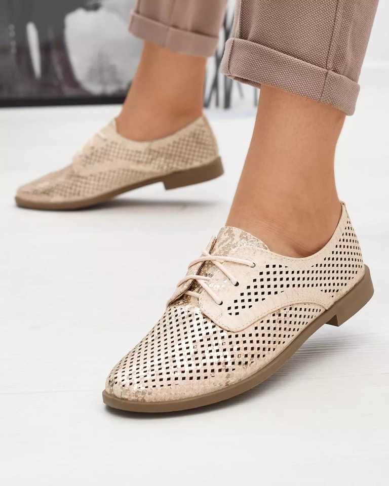 Růžové dámské prolamované boty Kotniso - Obuv