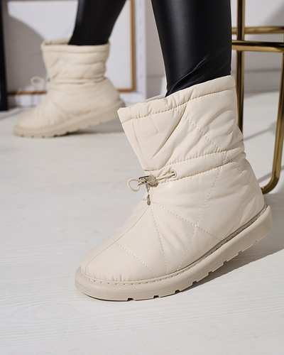 Béžové dámské zateplené boty a'la snow boots Kaliolen - Obuv