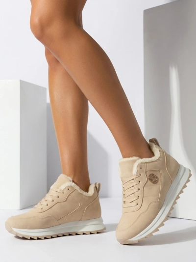 Royalfashion Бежеві жіночі спортивні черевики з утепленням Lahho