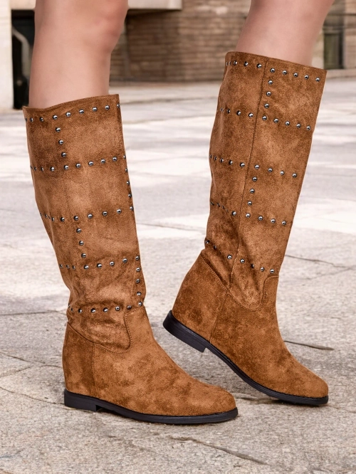 Жіночі чоботи Royalfashion з прихованою підбором чорного кольору Airada