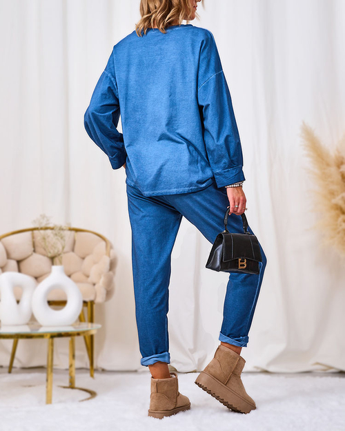 Комплект жіночих світшотів Royalfashion Casual синій