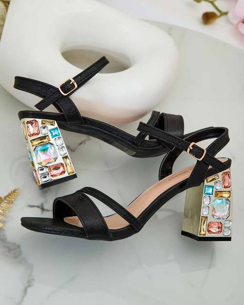 Жіночі босоніжки Royalfashion Solepte зі стразами