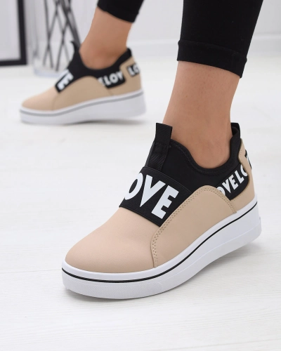 Světle hnědá dámská nazouvací sportovní obuv se skrytou kotvou Dasesa- Footwear