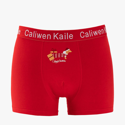 Pánské červené vánoční boxerky - spodní prádlo