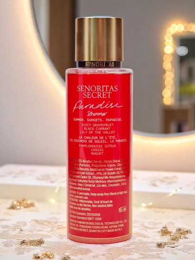 Senoritas Secret Body Mist Paradise Shimmer s třpytkami