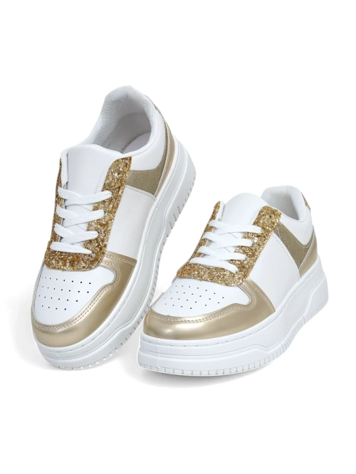 Bella Glamour Золоті Жіночі Снікерси