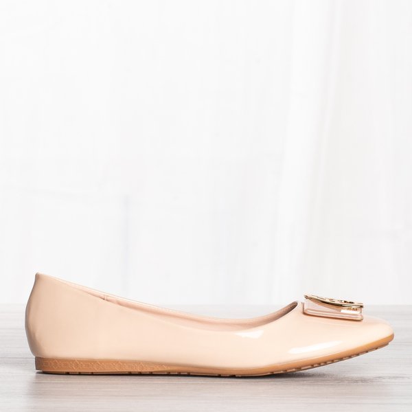 Béžové baleríny s ozdobou Mirabella - Boty 1