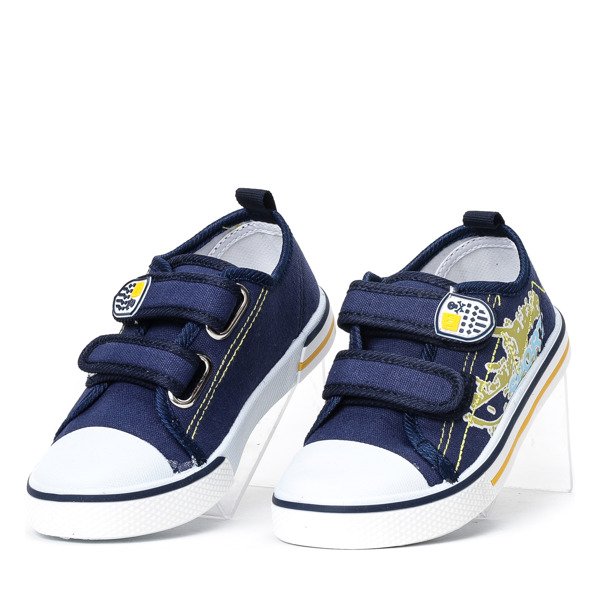 Granatowe sportowe chłopięce buty Norn - Obuwie