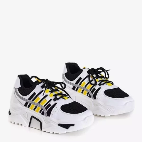 OUTLET Жіночі чорно-білі кросівки на платформі Soyea - Взуття