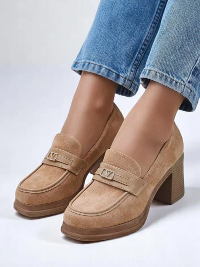 Royalfashion dámské mokasíny s blokovým podpatkem Evelay