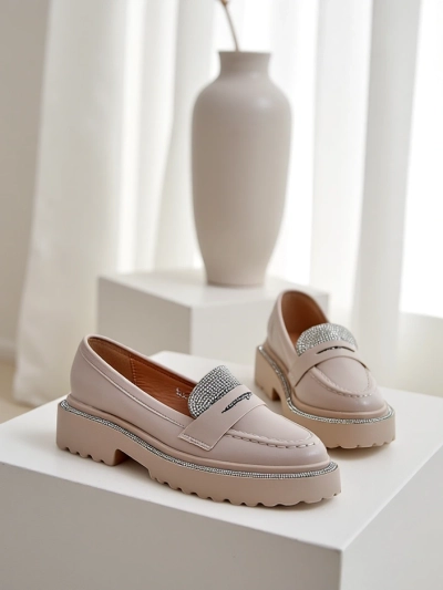 Royalfashion Жіночі мокасини з стразами Vinness