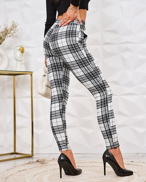 Royalfashion Утеплені картаті жіночі лосини