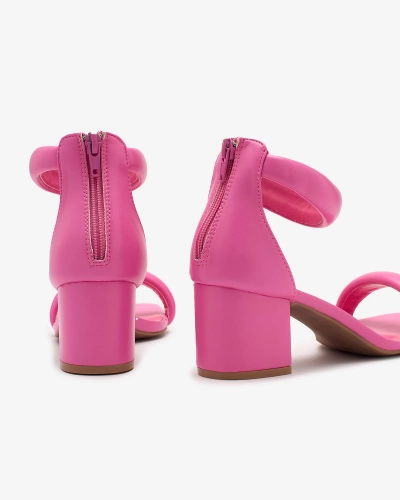 Royalfashion Dámské nízké sandály na jehlovém podpatku v růžové barvě Lerhem