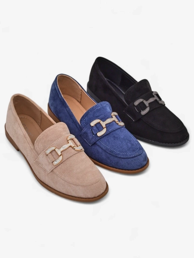 Royalfashion Елегантні жіночі мокасини з декором з стразів Zante