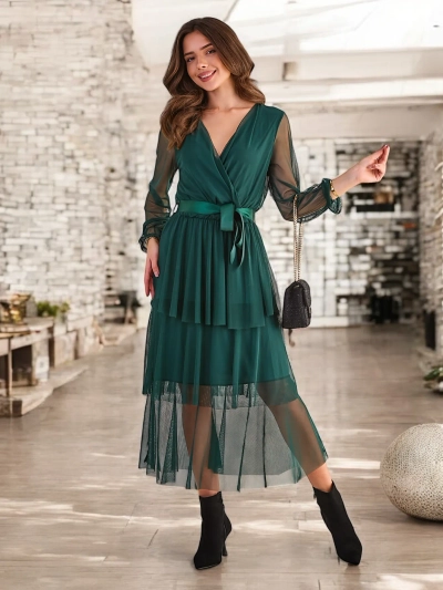 Жіноче довге плаття Royalfashion з оборками